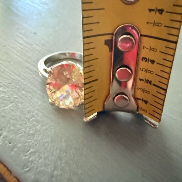 925 Sterling Silver Champagne Ring Size 7 - Picture 10 of 12